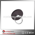 D0.87"x 0.24" Steel Zinc Plated Rubber Covered Pot Magnet